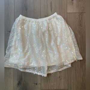 Girls white sequin skirt size 10 Oshkosh